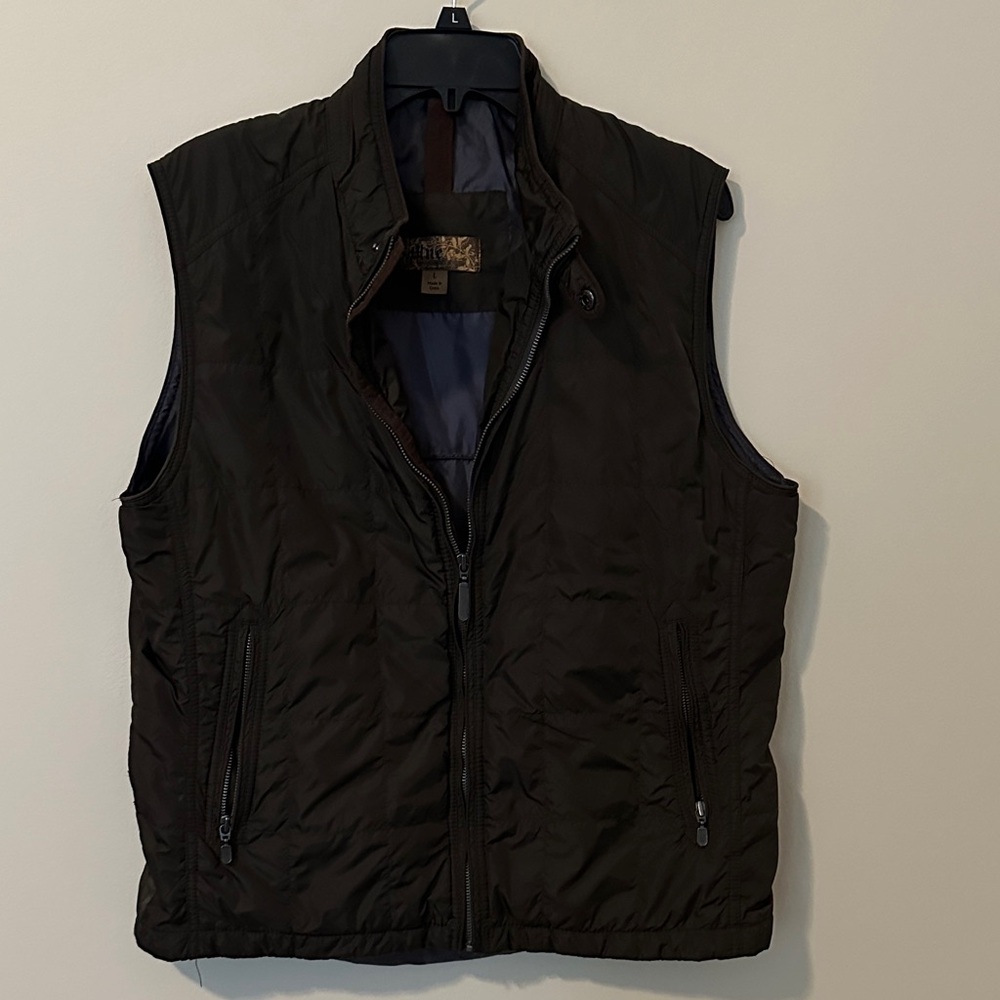 Men's Classic Brown Quilted Vest